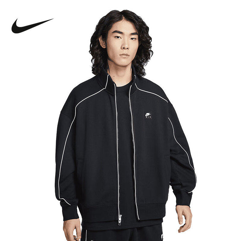 Nike耐克运动外套男新款春季休闲宽松针织防风立领夹克IF1263-010