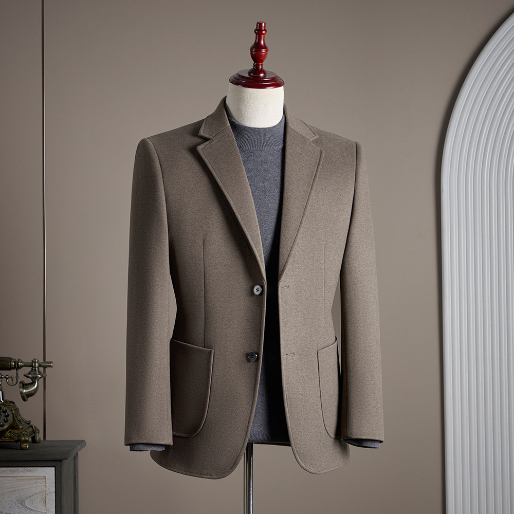 【TGH】秋冬季加厚毛呢西装外套男修身休闲商务百搭单西服DX2202,男装,休闲西服,淘宝优惠券,粉丝福利购,淘宝优惠卷