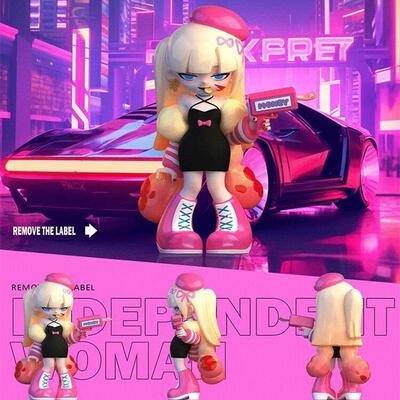 病娇少女二代盲盒撕掉标签系列潮玩手办暗黑公仔玩具礼物桌面摆件