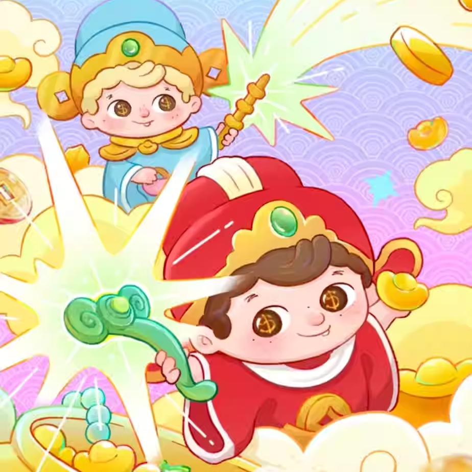 正版PIDOL有豆必玲系列福神萌粒mini盲盒手办潮玩盲盒手办女礼物