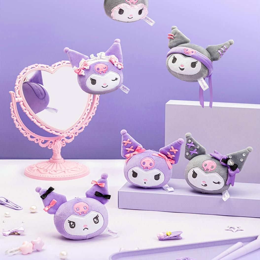 三丽鸥库洛米少女头饰系列毛绒捏捏乐盲盒慢回弹解压玩具包包挂饰