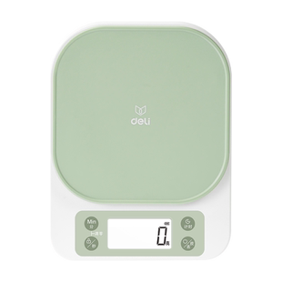 得力电子秤小型高精度厨房秤精准家用烘焙食物秤称重克数称5KG