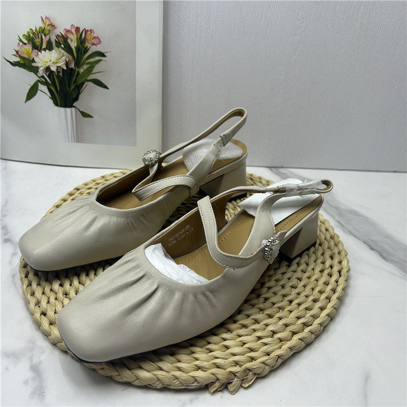 工厂断码撤柜真皮女鞋2025春季新款中跟方头时尚百搭包头女凉潮鞋,女鞋,时装凉鞋,淘宝优惠券,粉丝福利购,淘宝优惠卷