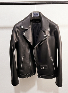 明星同款绵羊皮韩版机车休闲夹克真皮皮衣痞帅男士加棉外套BC4F09