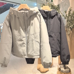 1599 25冬连帽拉链羽绒服女F41910Y01 现货闪发 本涩BSIEE国内代购