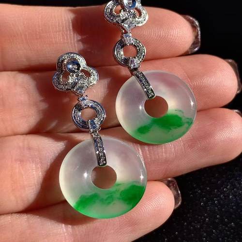 非定制商品私拍无效缅甸翡翠A货手串项链冰种飘花平安扣冰链子