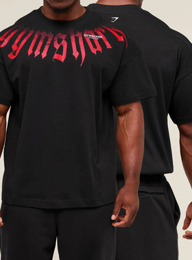 GYMSHARK运动短袖Fade Graphic T-Shirt弹力运动宽松健身训练T恤