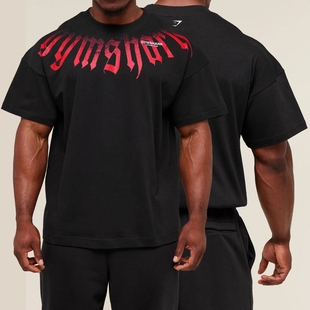 Graphic Shirt弹力运动宽松健身训练T恤 Fade GYMSHARK运动短袖