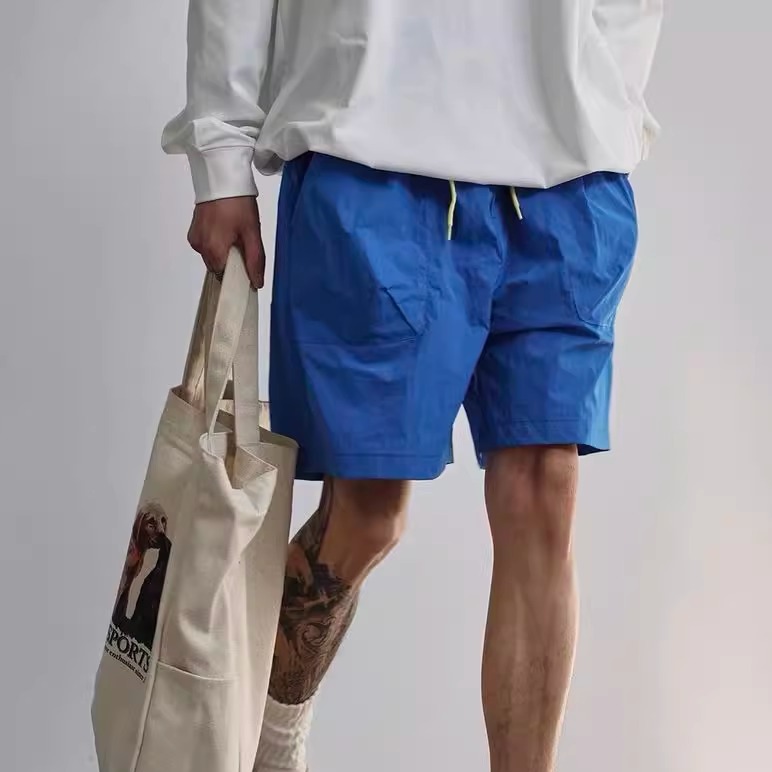 克莱因蓝夏季薄款速干户外拉链短裤男美式四分裤休闲运动篮球短裤