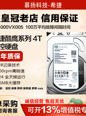 希捷4TB监控录像专用硬盘