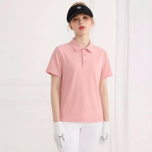 女士修身显瘦翻领短袖T恤POLO衫