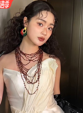 新娘项链耳环串珠礼服晨袍耳饰品