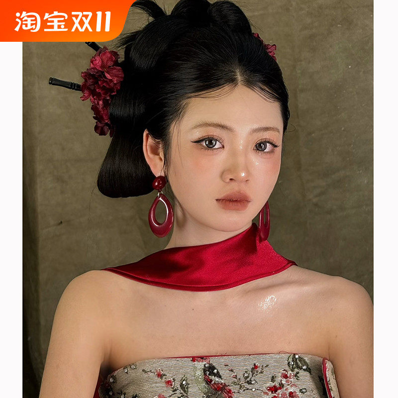 新娘丝巾围脖飘带纯色丝带围巾领巾抹胸礼服晨袍装饰品旅拍照配饰