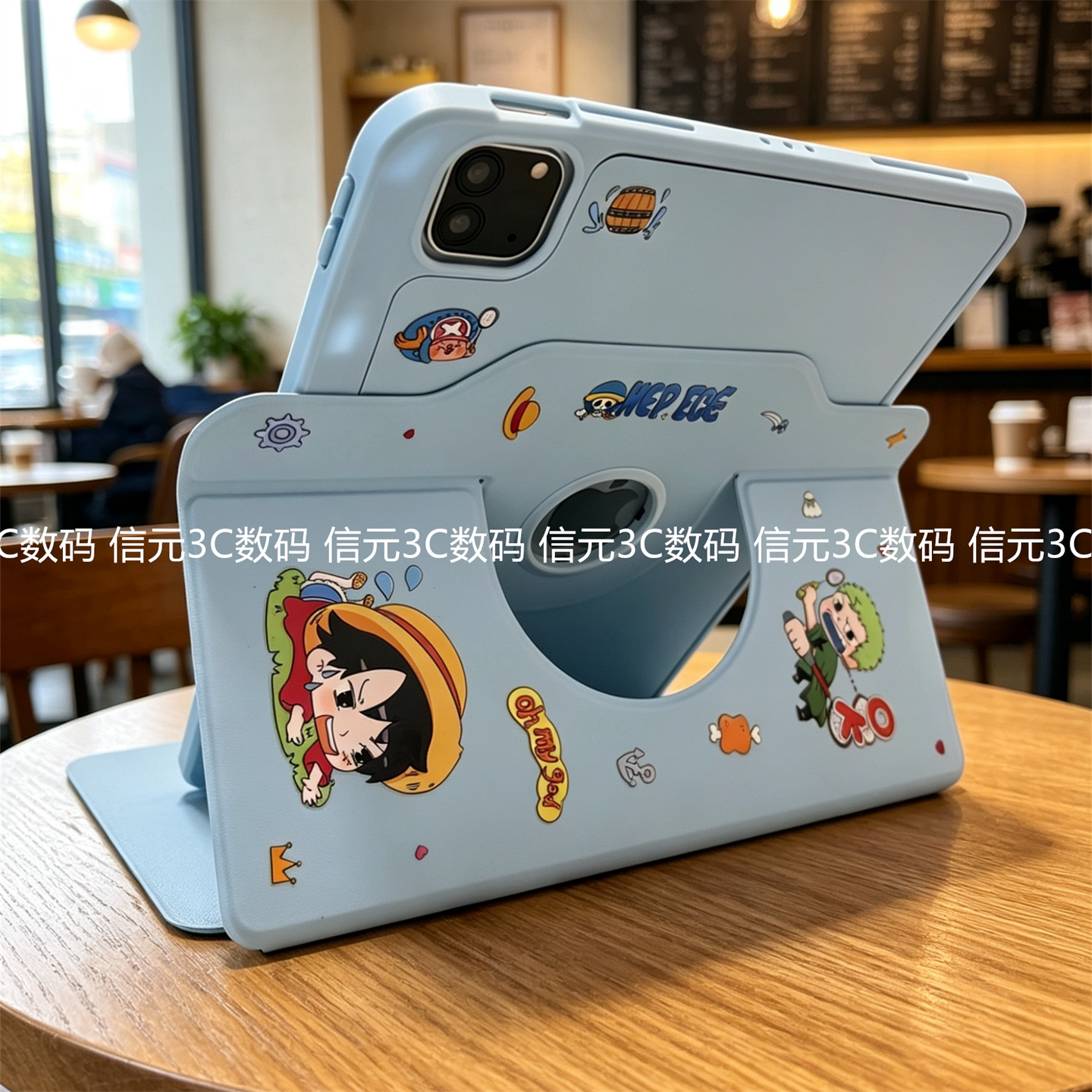 浮雕感路飞360旋转亚克力适用于荣耀9平板X10Pro保护套10por11.5卡通12.1寸X9Pro防弯V9带笔槽GT11.5硬壳Z7z6