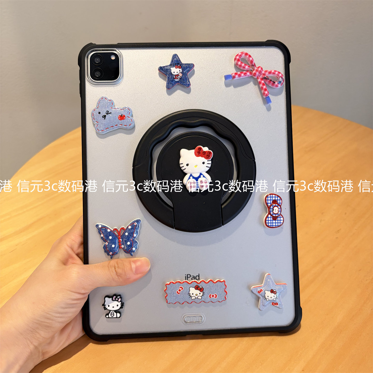 可爱360度旋转带支架适用苹果iPad保护壳Air11磨砂pro11寸10.2寸9.7第789代防弯air456平板套ipaid单后壳M543