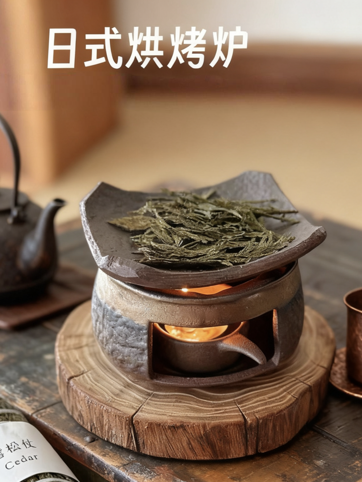 日式烤茶炉套装 老榆木原木底座 多尺寸可选 防火防烫复古煮茶炉,厨房/烹饪用具,烧烤炉,淘宝优惠券,粉丝福利购,淘宝优惠卷