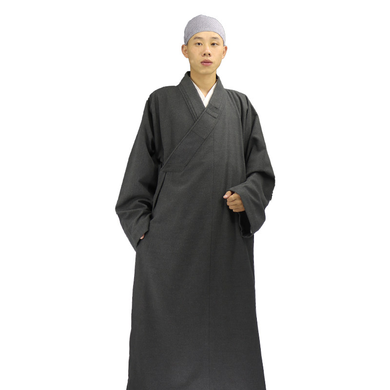 服男大褂僧衣僧袍加厚僧服长褂出家人和尚女春秋季比丘尼长衫毛呢
