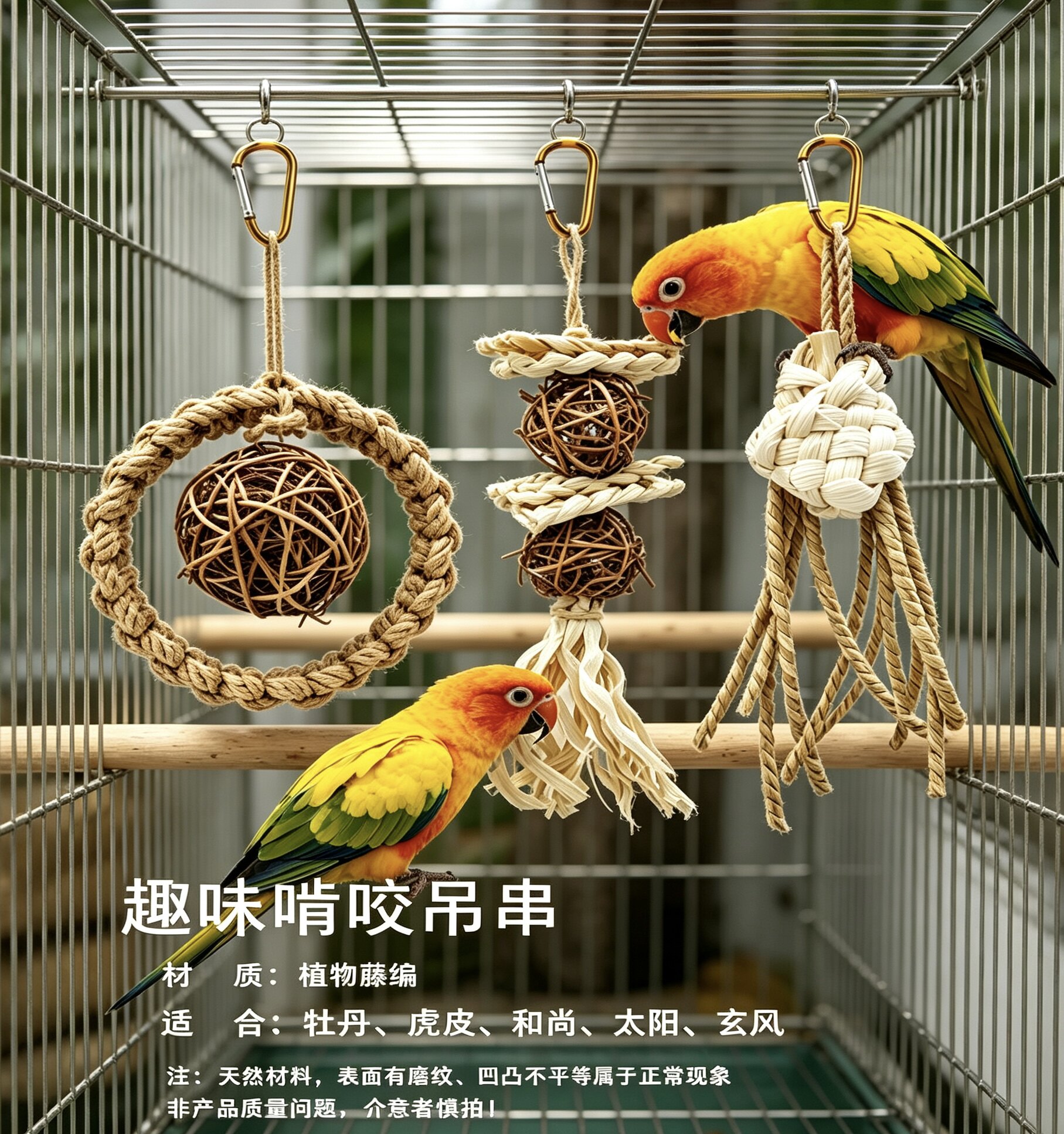鹦鹉玩具用品啃咬磨牙可食用套装