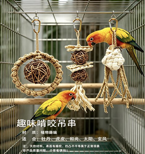 鹦鹉玩具用品啃咬磨牙可食用套装
