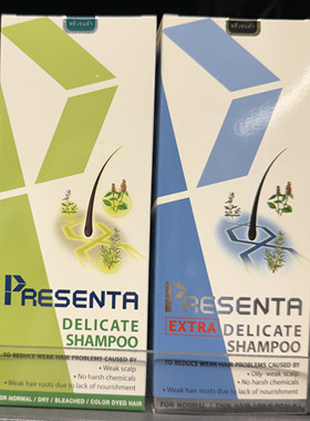 泰国代购Presenta无硅洗发水头发免洗护理液天然草本强壮发根正品