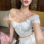 2026年新款 纯欲少女白色分体泳衣蛋糕裙泡温泉海边度假泳衣6007