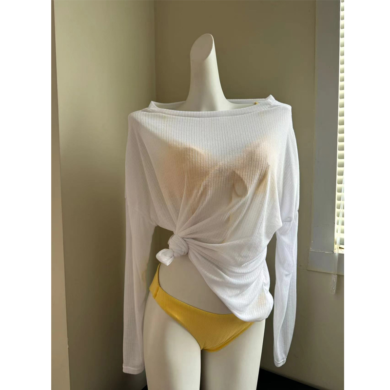 新款时尚性感辣妹比基尼罩衫温泉沙滩度假泳衣002