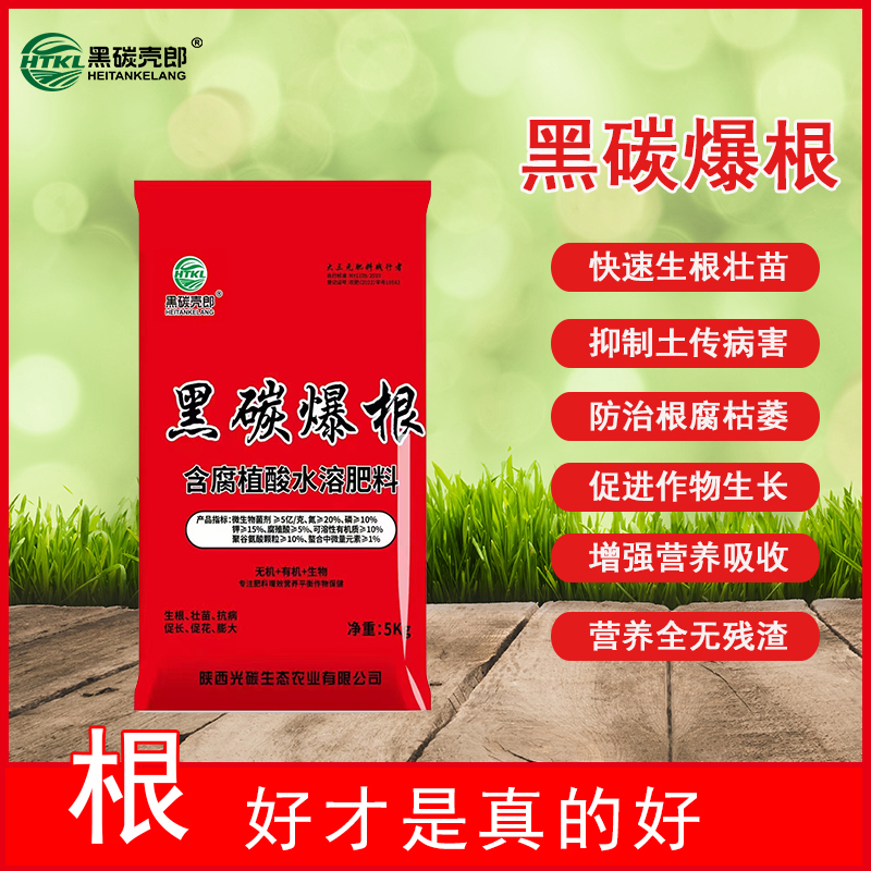 黑碳爆根微生物有机菌剂生根壮苗冲施肥专用肥腐殖酸复合基地肥