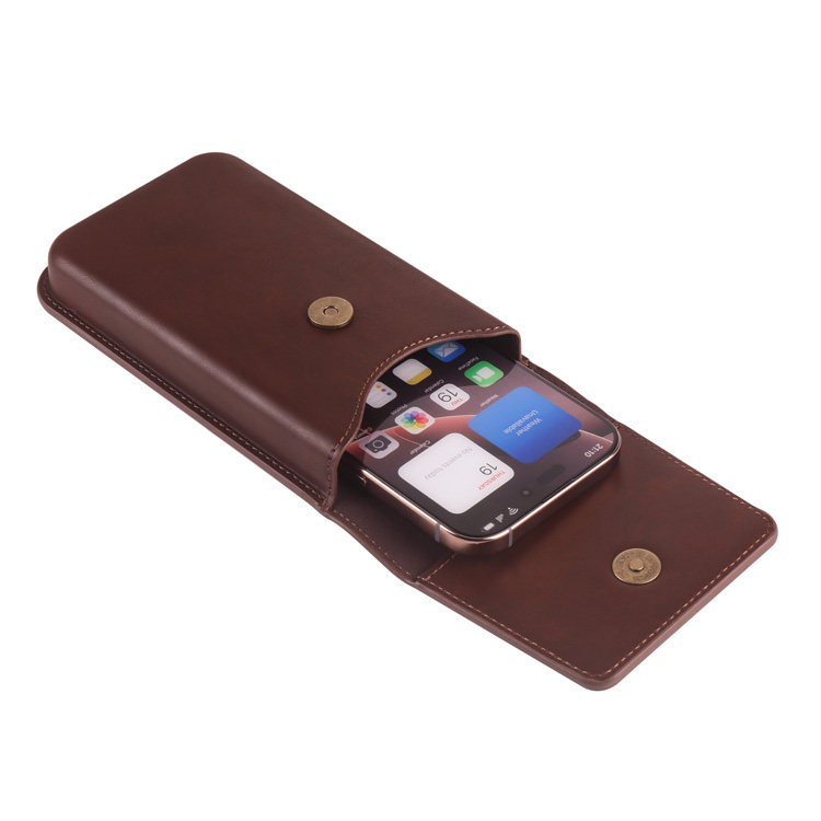 超薄竖款男士单层手机包穿皮带腰包绑腰跨挂腰简约大方耐磨手机袋