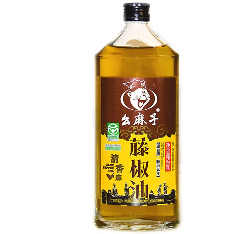 包邮四川特产调料拌菜餐饮麻椒花椒麻油调味油 幺麻子藤椒油500ml