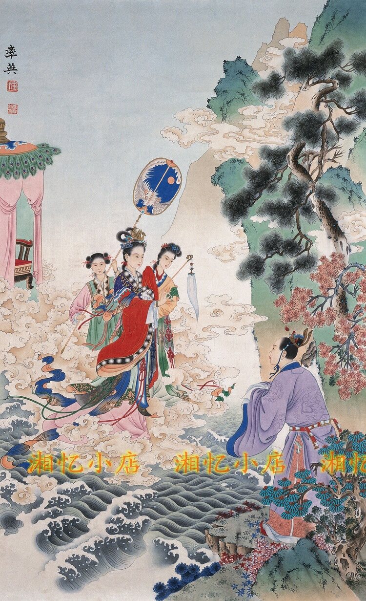 印花法国十字绣套件坚版洛神赋