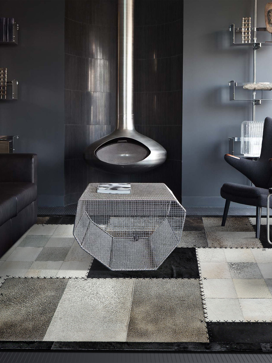 31黑白轻奢艺术地毯地哥特式巴洛克风格地毯法式乡村复古垫