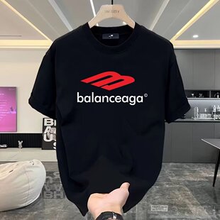 字母印花半袖 T恤男女同款 宽松体恤 短袖 高品质UUS巴黎BLCG潮牌夏季