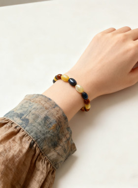 虎眼石黄蝶贝气质精美手串女