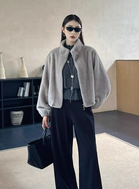 定制DI-SUI迪素欧货2025秋冬新品女装09503气质水貂绒皮草短外套