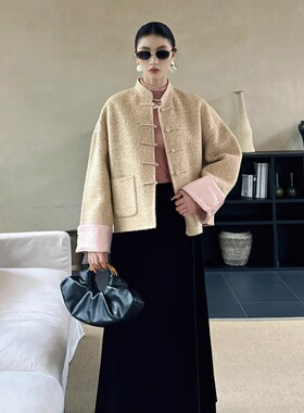 定制DI-SUI迪素正品2025秋冬新品女装10529国风羊驼羊毛宽松精致