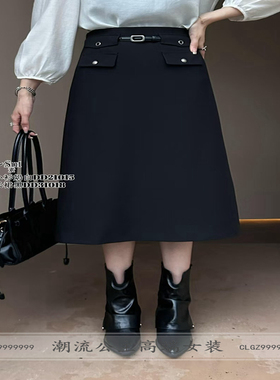 现货清仓DI-SUI迪素女装2024秋季31018五金装饰长裙韩系赫本风A字