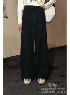 DI-SUI迪素欧货2025秋冬新品女装36143休闲裤松紧腰抽绳舒适阔腿