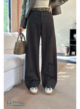 DI-SUI迪素欧货2025秋冬新品女装36502休闲通勤显瘦阔腿牛仔长裤