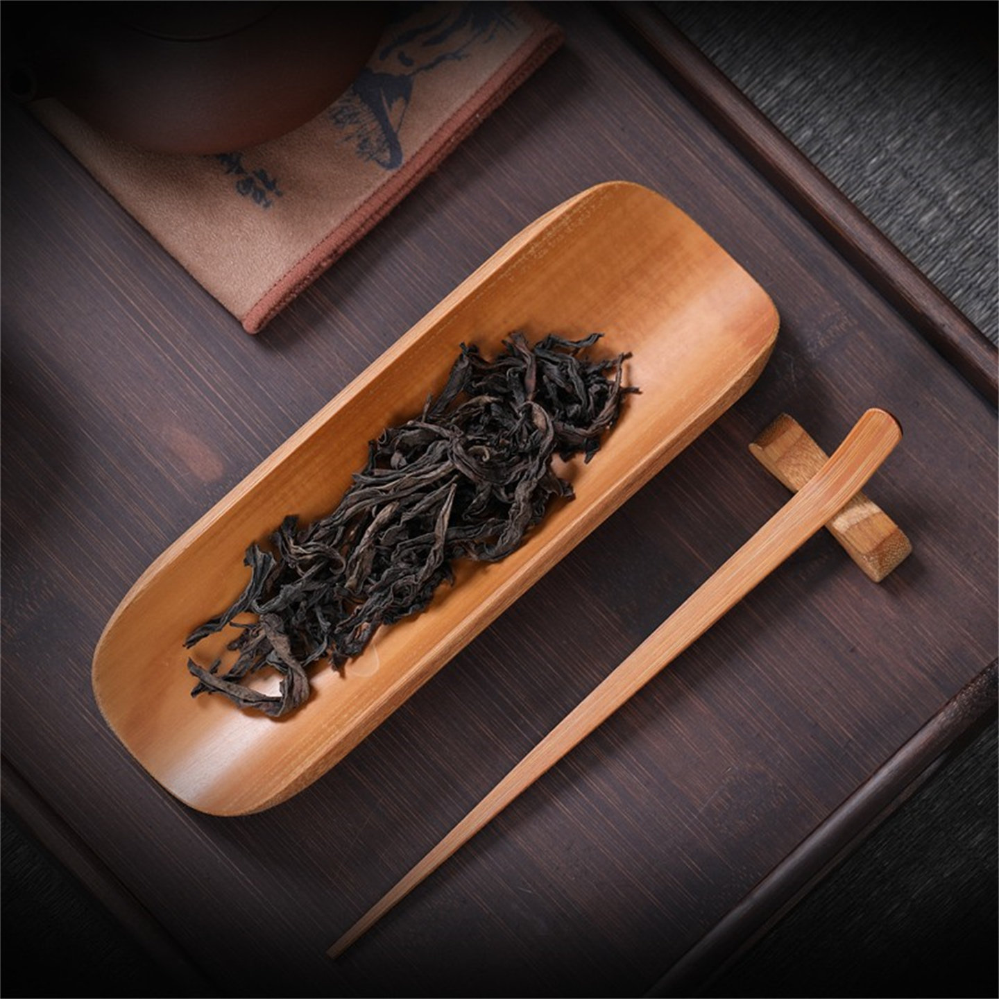 茶则茶拔三件套竹制禅老实木高档精致装茶盛茶陶瓷秤茶荷茶铲配件