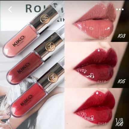 意大利KIKO双头镜面唇釉132持久保湿不易沾杯脱色口红103唇蜜133