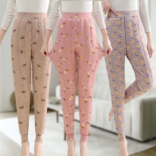 中老年秋冬棉裤 女加厚打底松紧高腰妈妈保暖内穿奶奶老人居家长裤