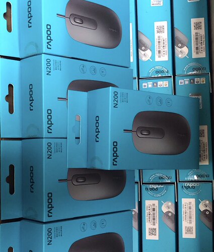 雷柏正品雷柏N200有线鼠标办公 USB笔记本台式电脑鼠标。10个装