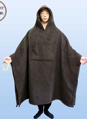 思欧娣歌打坐披风打坐斗篷打大坐披风禅修披风禅修斗篷冬季双层绒