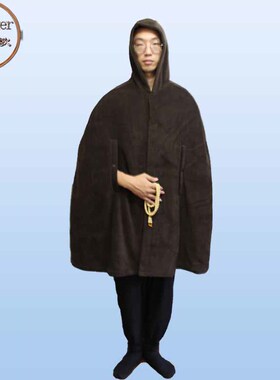 禅修披肩打坐披风观音斗篷中长款外套居士服男女通用