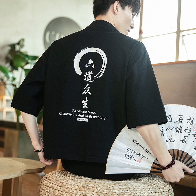 常年款春夏季风日系印花T恤大码宽松上衣套装B370-TZ30P60,男装休闲套装,电商B370-A