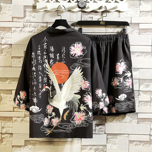 常年款夏季风道袍汉服开衫和服防晒衣套装上衣B370-TZ54-P70图片