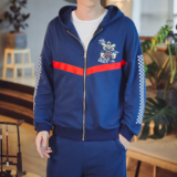 秋冬季风日系刺绣连帽卫衣宽松套装B370-TZ27P80，男装休闲套装，电商B370-A