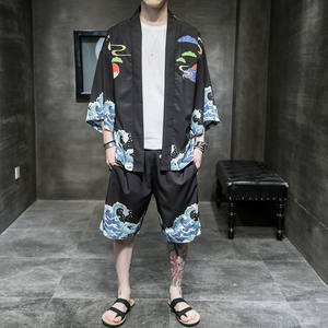 常年款夏季风道袍汉服开衫和服防晒衣套装上衣B370-TZ50-P70图片