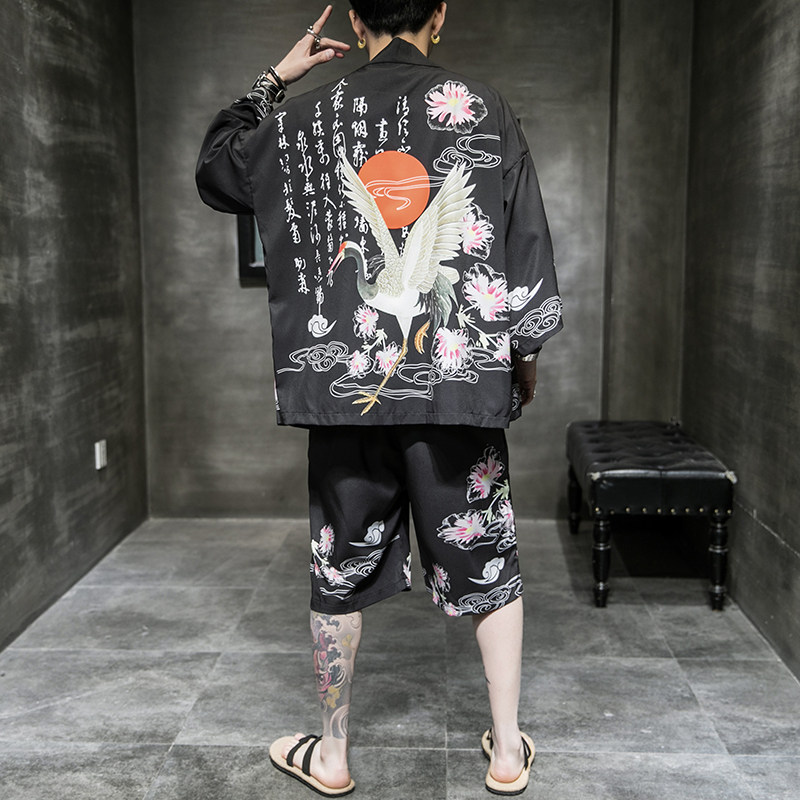 常年款夏季风道袍汉服开衫和服防晒衣套装上衣B370-TZ52-P70图片