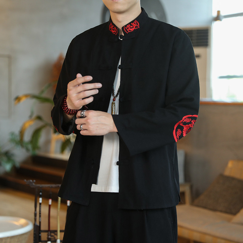 常年款现货春夏风刺绣龙夹克大码上衣外套B370-JK208P60,男装夹克,电商B370-A